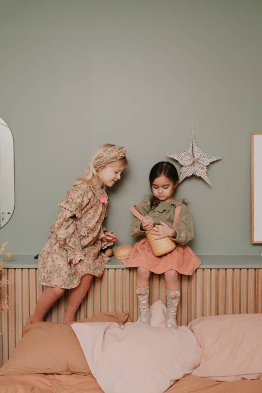 DRESS EFORIE KHAKI FOLK FLOWERS