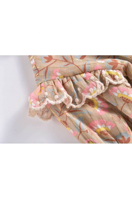 DRESS EFORIE KHAKI FOLK FLOWERS