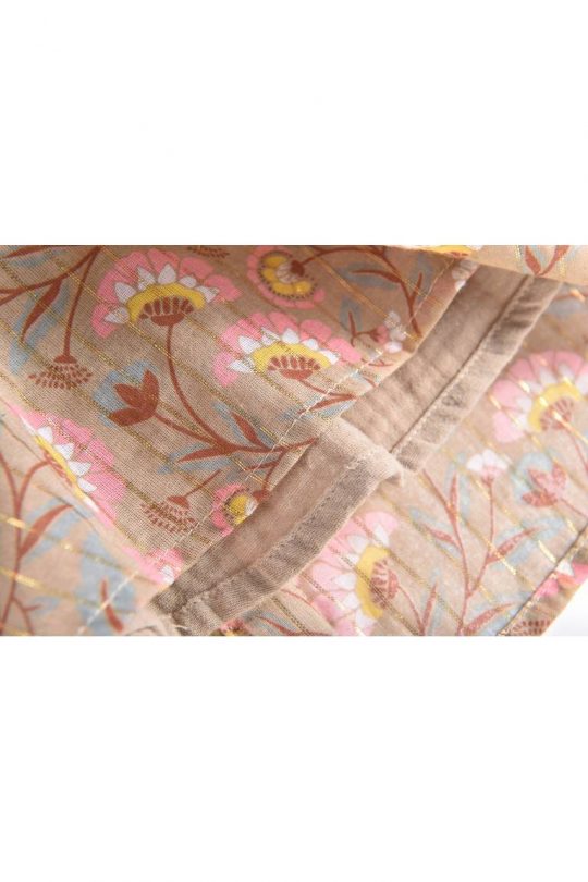 DRESS EFORIE KHAKI FOLK FLOWERS