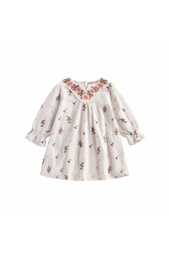 DRESS INES OFF-WHITE FLOWERS - Image 2