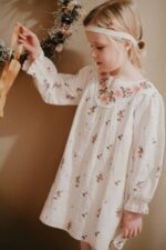 DRESS INES OFF-WHITE FLOWERS