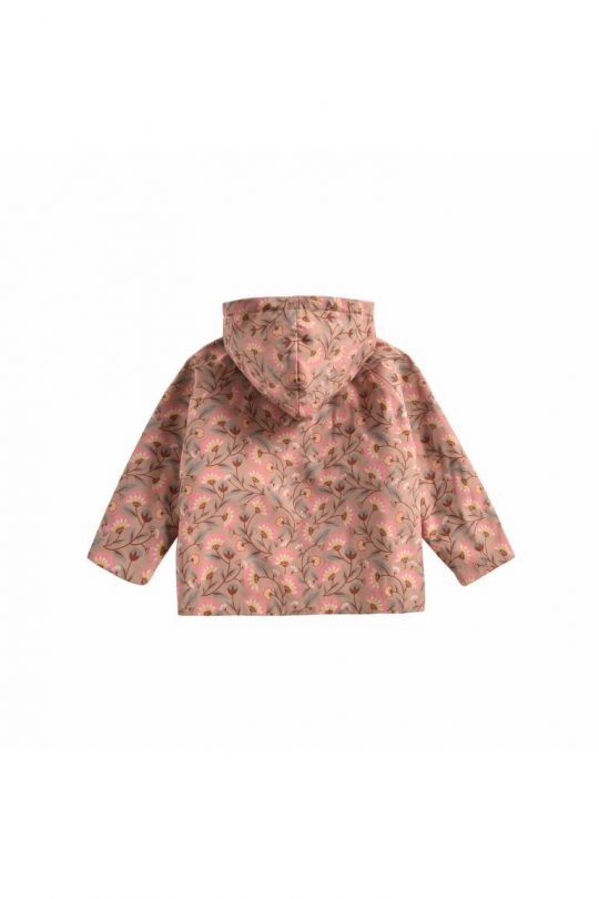 RAINCOAT MARA KHAKI FOLK FLOWERS