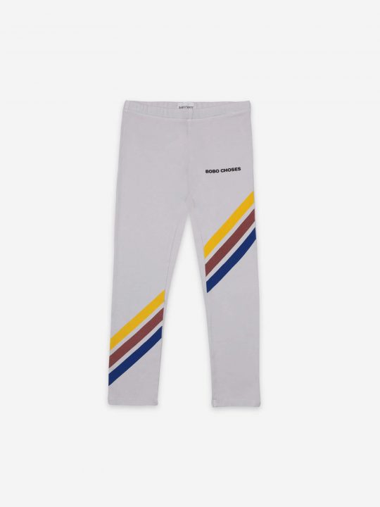 CROSSWISE STRIPES GREY LEGGINGS