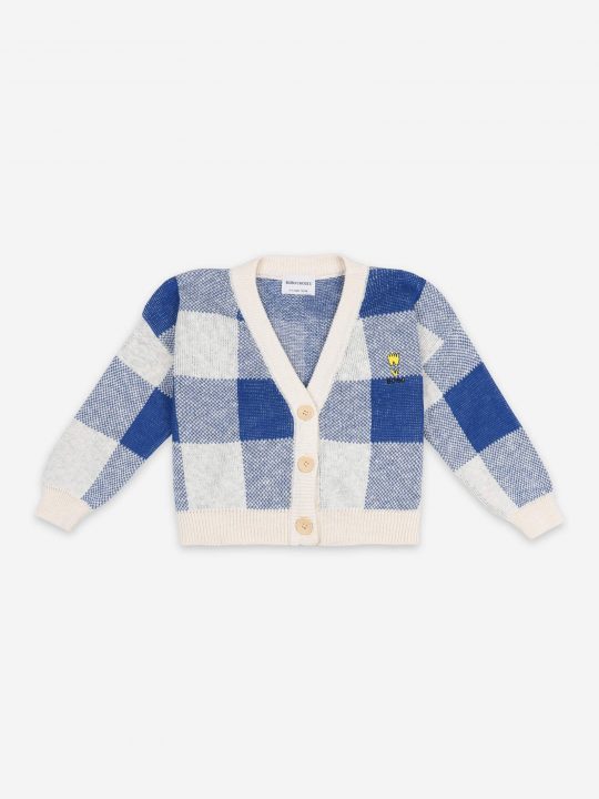 VICHY JAQUARD CARDIGAN