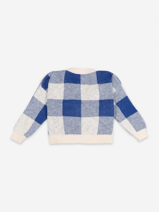 VICHY JAQUARD CARDIGAN