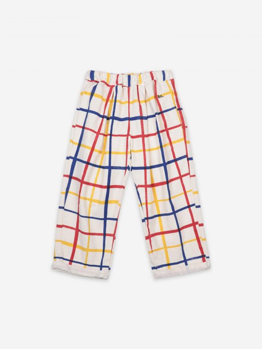 MULTICOLOR CHECKERED BAGGY TROUSERS