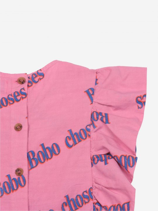 BOBO RETRO ALL OVERRUFFLE WOVEN TOP