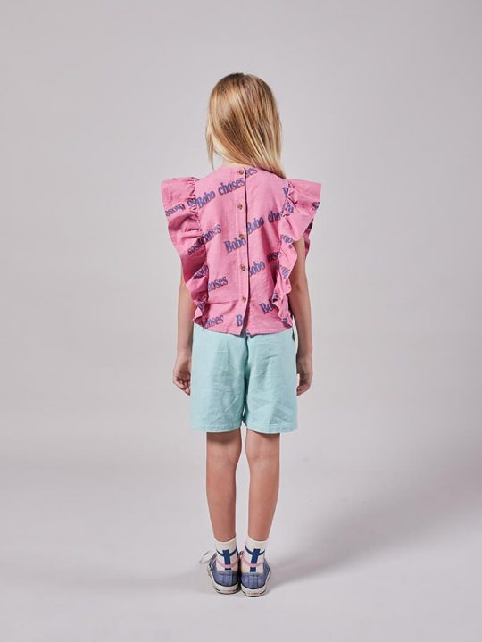 BOBO RETRO ALL OVERRUFFLE WOVEN TOP