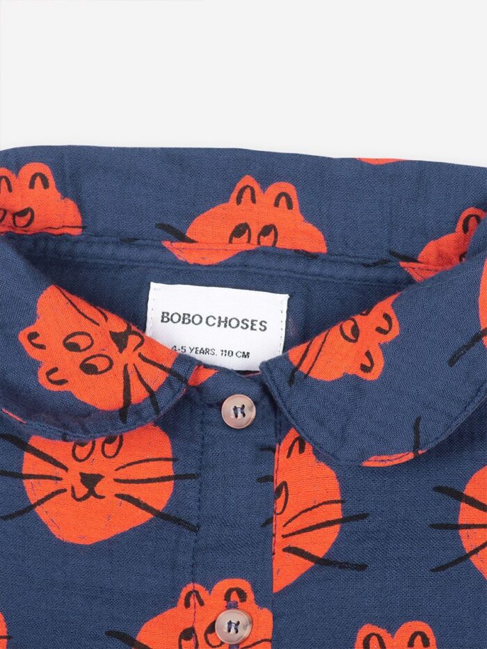 CAT ALL OVER LONG SLEEVE DRESS - Image 3