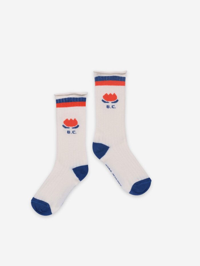 CHOCOLATE FLOWER LONG SOCKS - Image 1