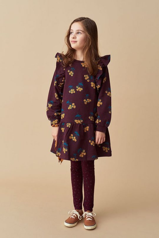 ESMERALDA DRESS WINETASTING AOP BERRIES