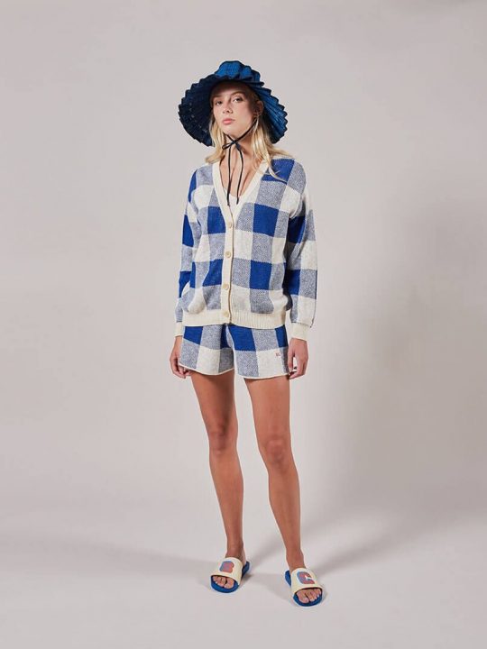 GINGHAM KNITTED SHORT