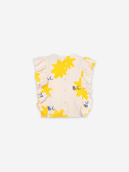 SPARKLE ALL OVER RUFFLE WOVEN TOP