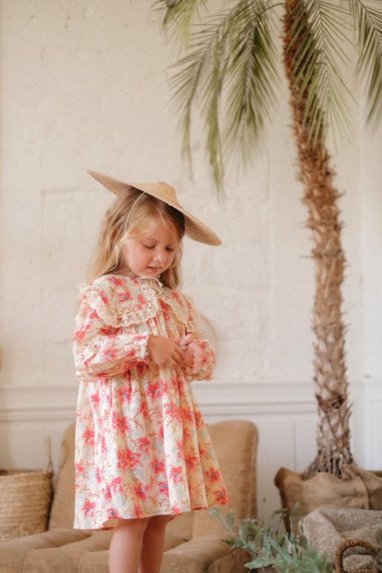 ARINOLA DRESS RASPBERRY FLOWERS