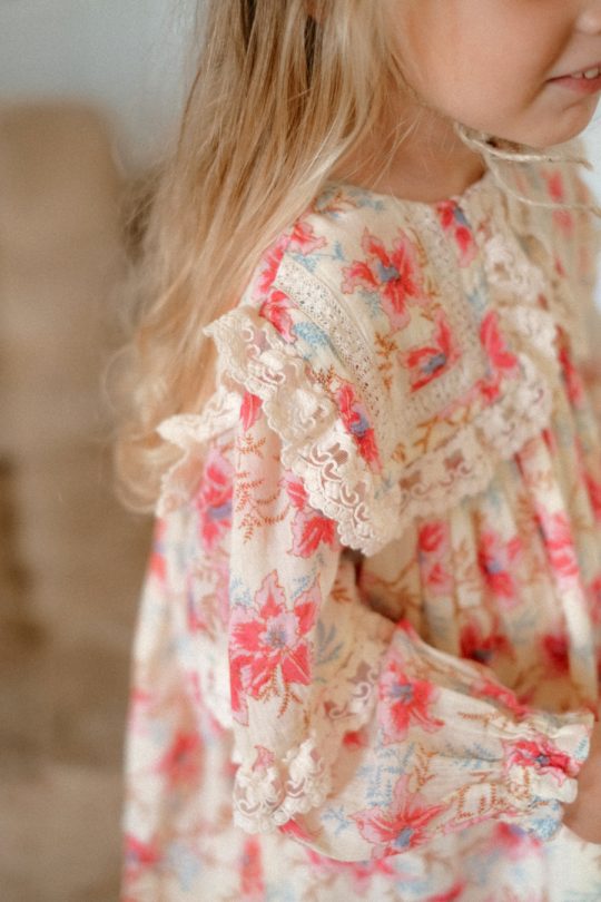 ARINOLA DRESS RASPBERRY FLOWERS