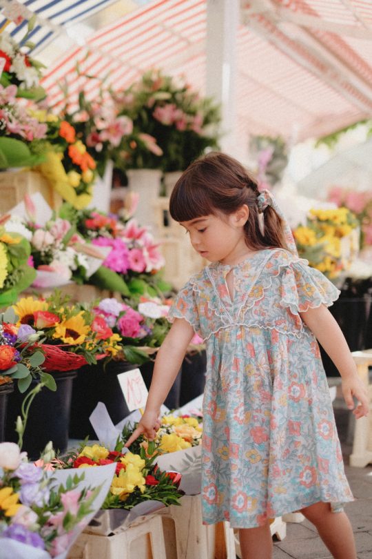 SILOE DRESS WATER FLOWERS