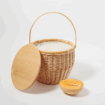 ROUND PICNIC COOLER BASKET NATURAL - Image 4