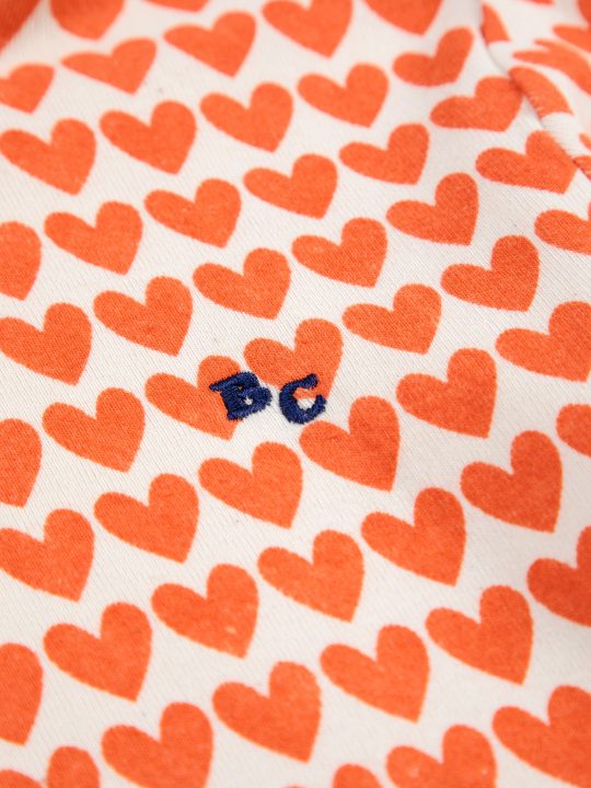 HEARTS ALL OVER TURTLE NECK T-SHIRT