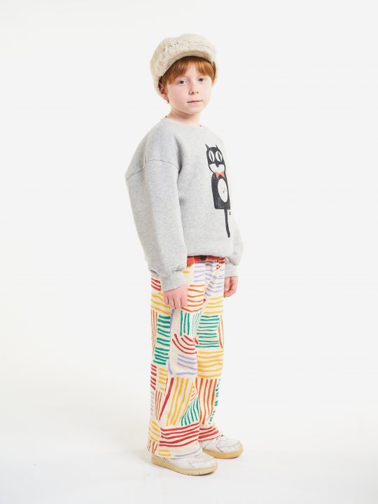 CAT O'CLOCK GREY MELANGE SWEATSHIRT