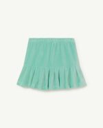 VELVET BIRD KIDS SKIRT TURQUOISE LOGO - Image 3