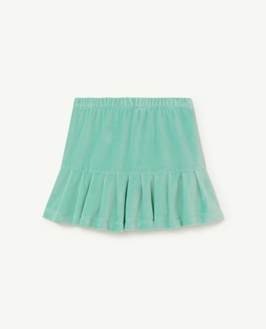 VELVET BIRD KIDS SKIRT TURQUOISE LOGO