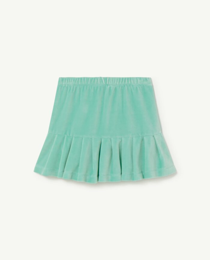 VELVET BIRD KIDS SKIRT TURQUOISE LOGO - Image 3