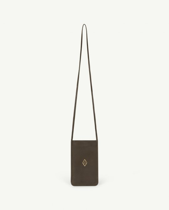 LEATHER BAG DEEP GREEN LOGO