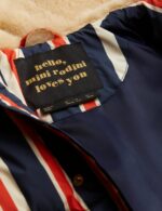 PANDA HOODED PUFFER JACKET NAVY - Image 5