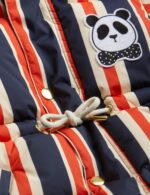 PANDA HOODED PUFFER JACKET NAVY - Image 3