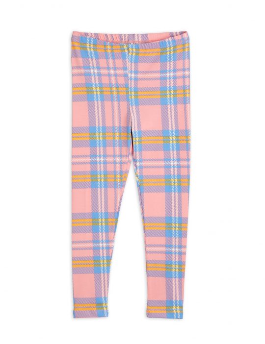 CHECK AOP LEGGINGS PINK
