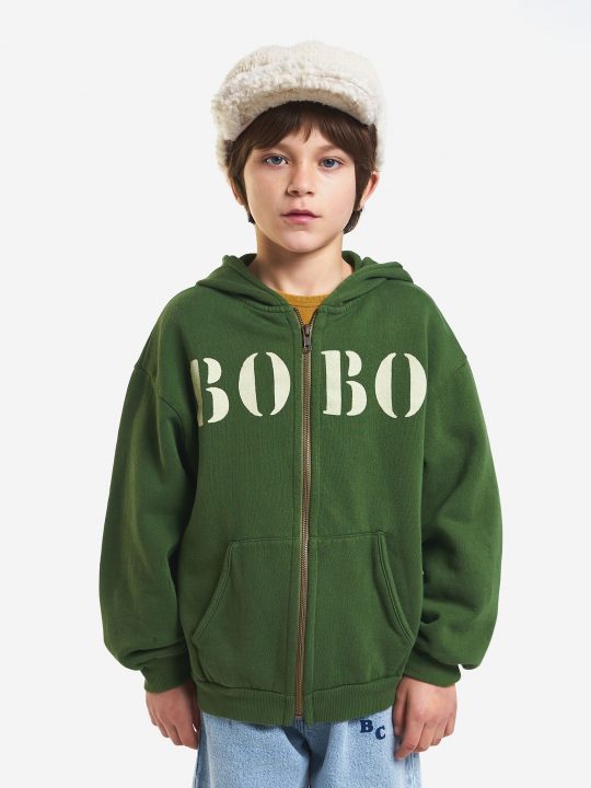 BOBO WHITE HOODED SWEATSHIRT