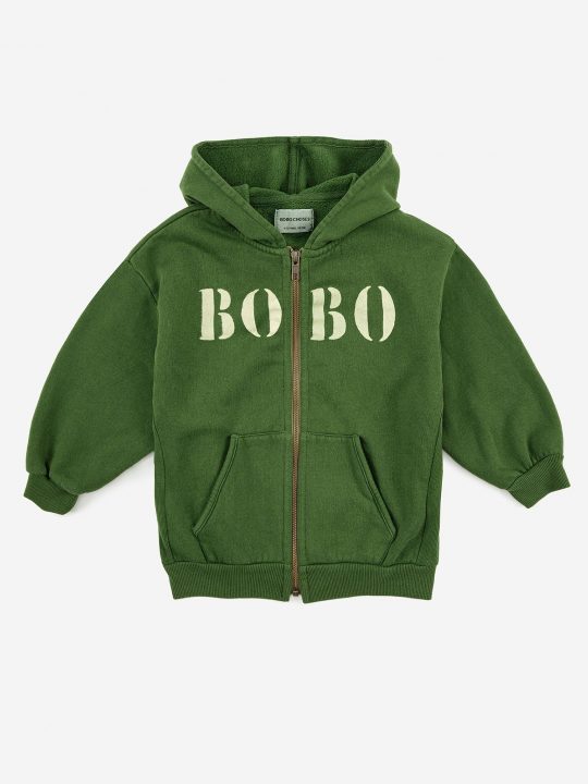 BOBO WHITE HOODED SWEATSHIRT