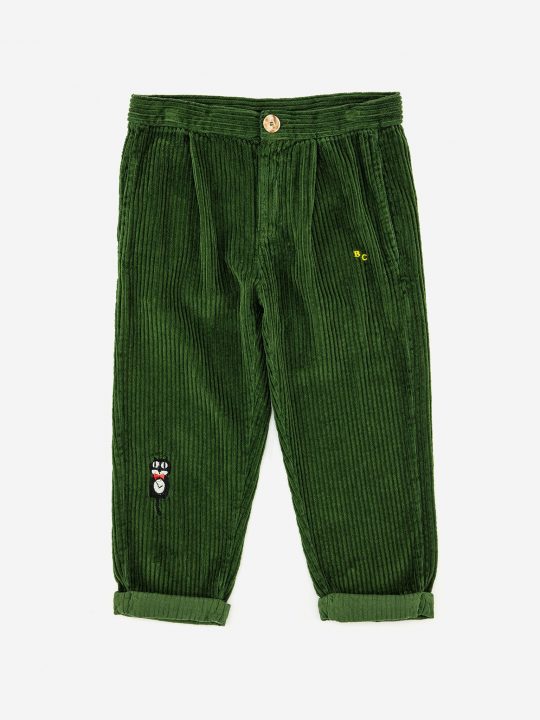 CAT O'CLOCK EMBROIDERY BAGGY TROUSERS