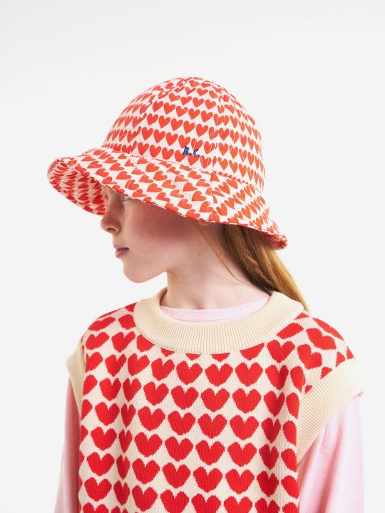 HEARTS ALL OVER QUILTED HAT