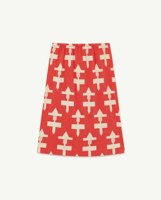 GEOMETRICAL RED LADYBUG SKIRT