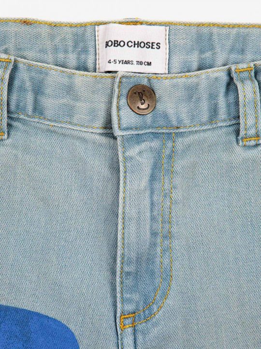 BOBO CHOSES COLOR BLOCK DENIM BERMUDA SHORTS