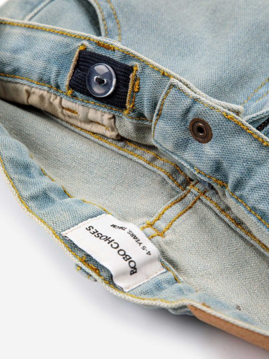 BOBO CHOSES COLOR BLOCK DENIM BERMUDA SHORTS