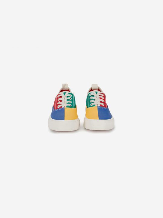 COLOR BLOCK LACES TRAINERS
