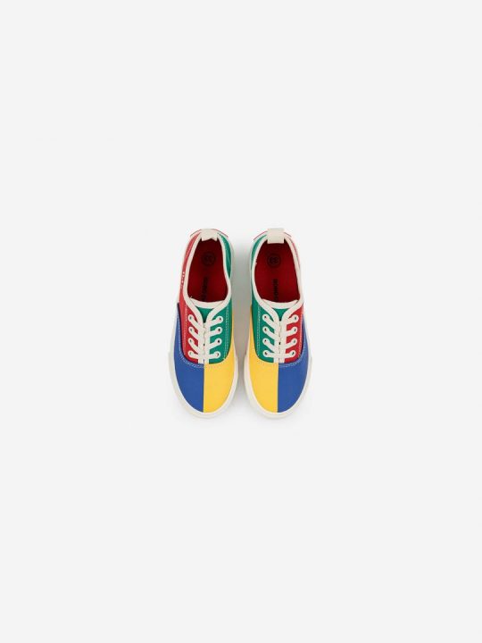COLOR BLOCK LACES TRAINERS