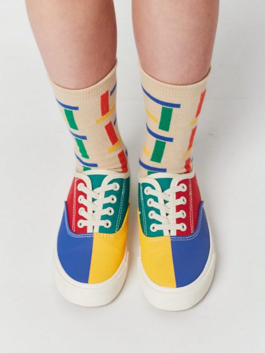 COLOR BLOCK LACES TRAINERS