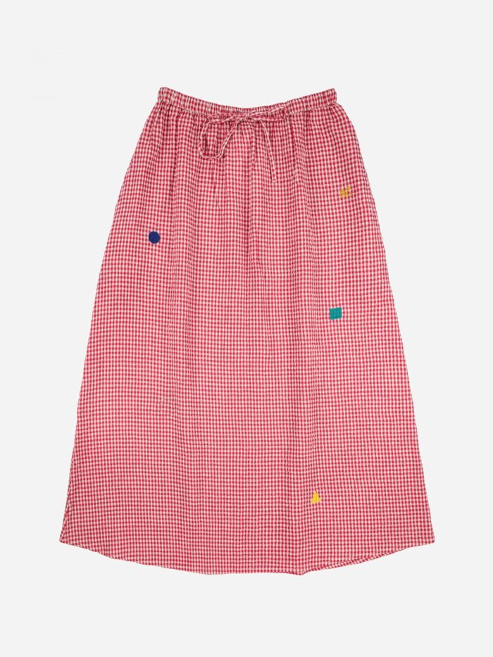 VICHY FLARED SKIRT - Image 1