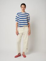 STRIPES SHORT SLEEVE KNITTED SWEATER - Image 3