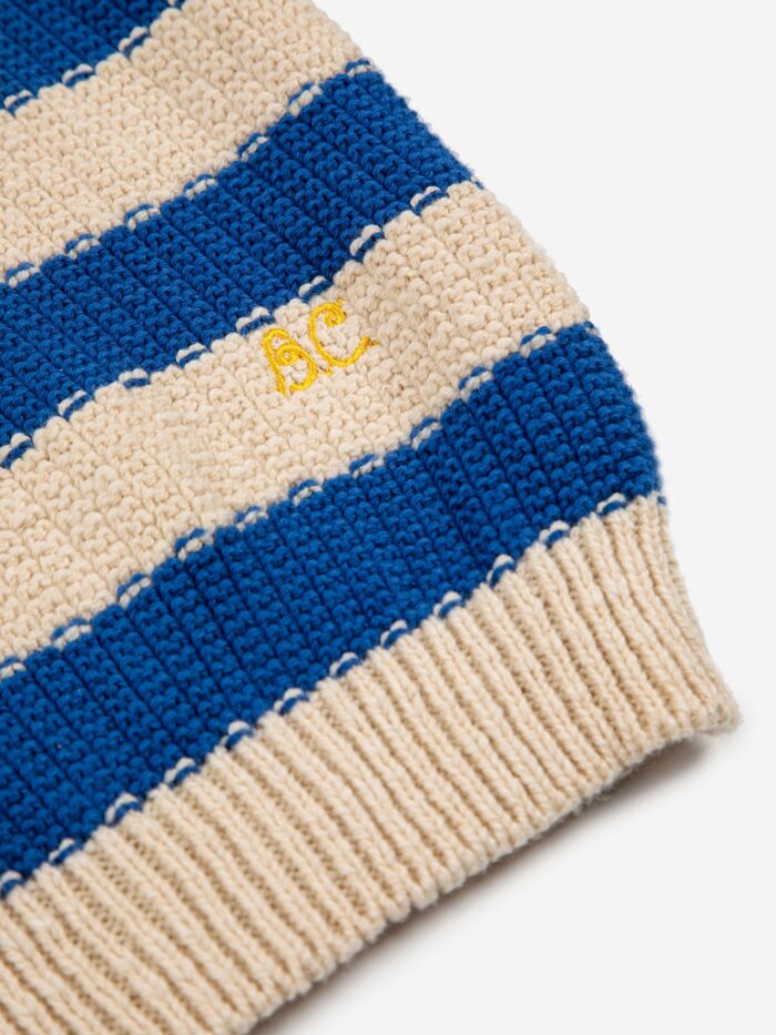 STRIPES SHORT SLEEVE KNITTED SWEATER - Image 5