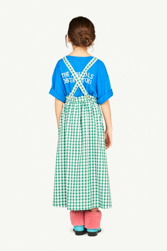 COW OVERALL DRESS GREEN