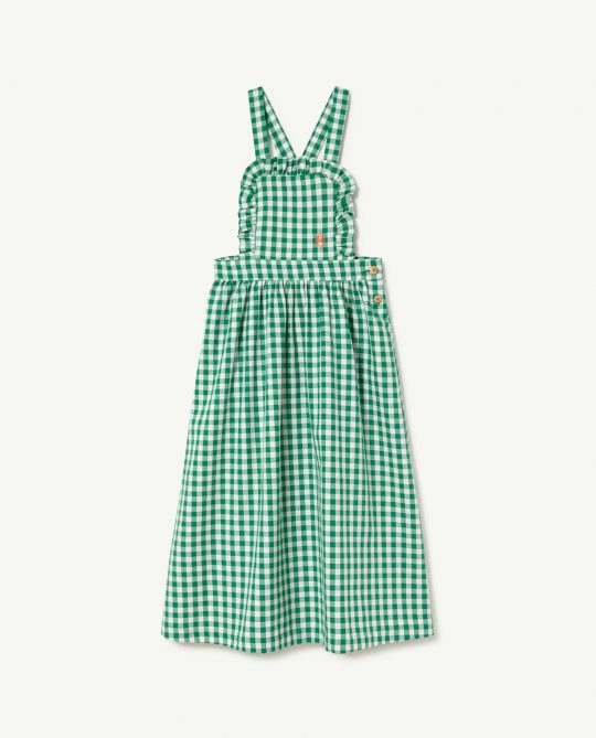 COW OVERALL DRESS GREEN