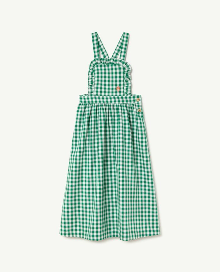 COW OVERALL DRESS GREEN - Image 1