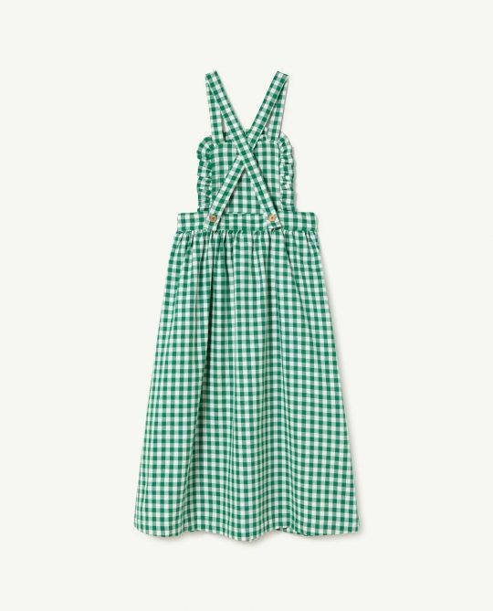 COW OVERALL DRESS GREEN