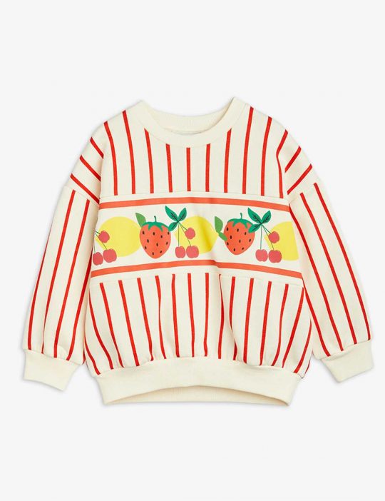 FRUITS BORDER STRIPE SWEATSHIRT