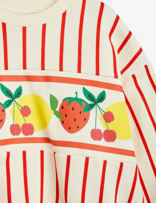 FRUITS BORDER STRIPE SWEATSHIRT