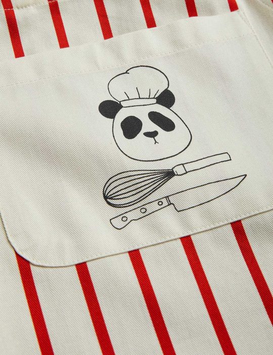 STRIPE PANDA CHEF WOVEN APRON